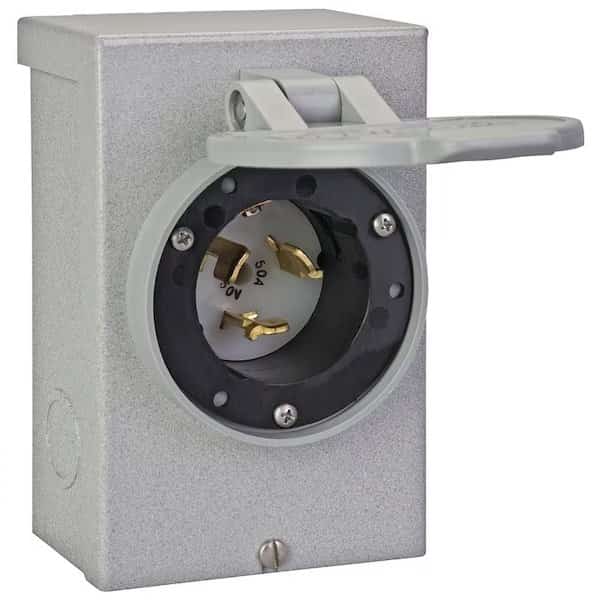 RELIANCE CONTROLS PB50 Power Inlet Box, 50 A, 125/250 V