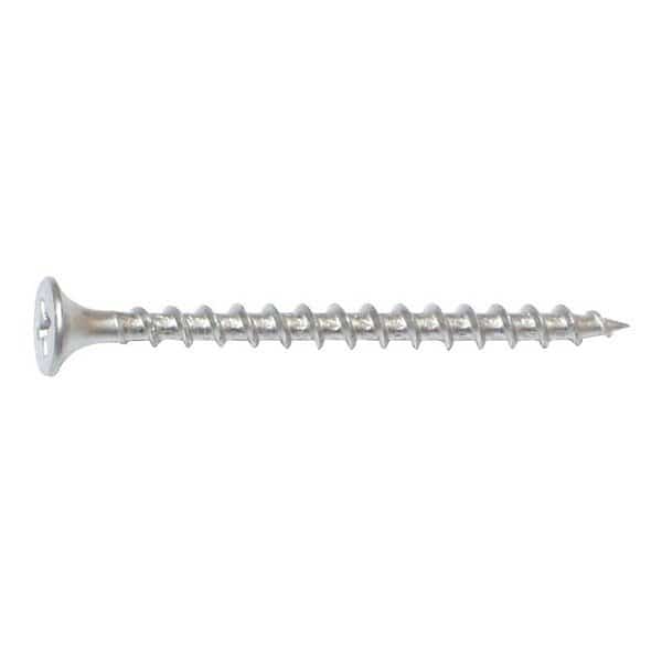 Deck Screw, #6 x 2 in, Steel, Flat Head, Phillips Drive