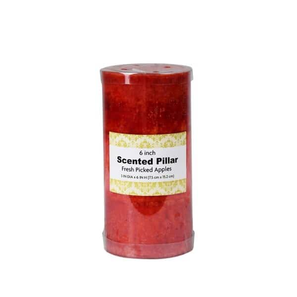 3 x 6 in. Tritone Scented Pillar Candle, Red