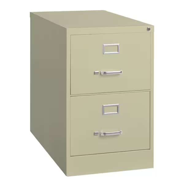 18" W 2 Drawer File Cabinet, Putty, Legal, HIRSH, Mfr# 14418