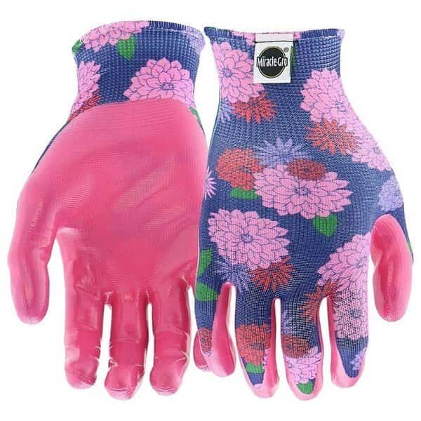 MG37126WML3P Breathable Garden Gloves, Women's, ML, Knit Cuff, Nitrile Coating, Polyester Glove