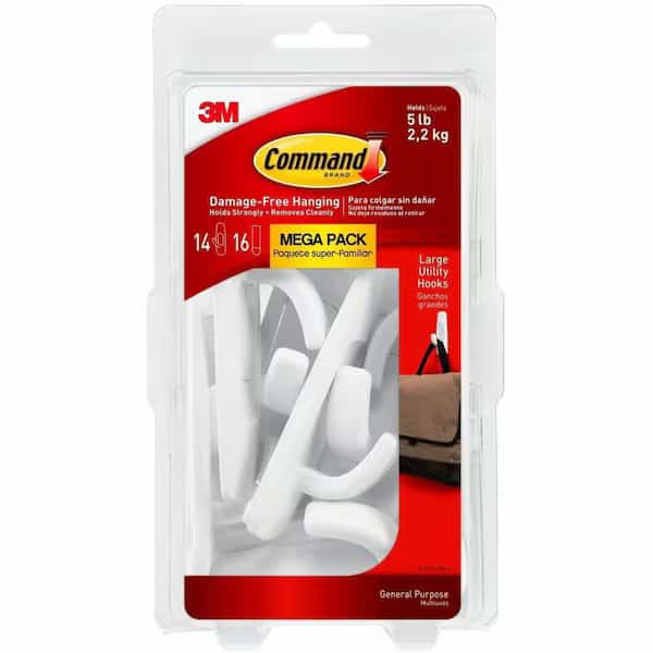 Utility Hook Mega Pack,Large,PK12, Mfr#: 17003-MPES, COMMAND
