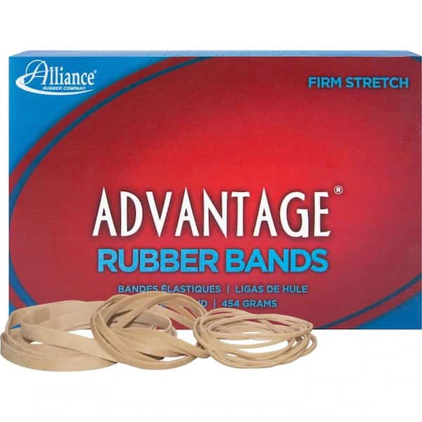 Alliance Advantage Rubber Bands, Size No 54, Assorted Sizes, Natural, 1 lb. Box