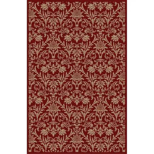9 ft. 3 in. x 12 ft. 6 in. Jewel Damask Red, Homeric, Mfr#: HO216885