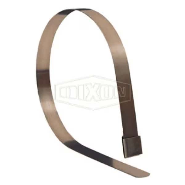FO Series Center Punch Open End Band Clamp, 8 ID x 0.022 in Thick, 300 SS, Domestic