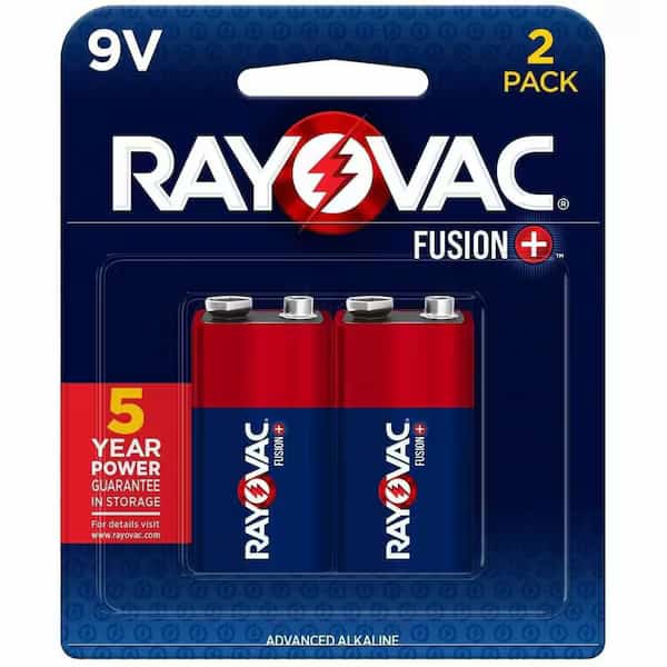 Fusion Alkaline Battery, 9V 9V DC 2 PK