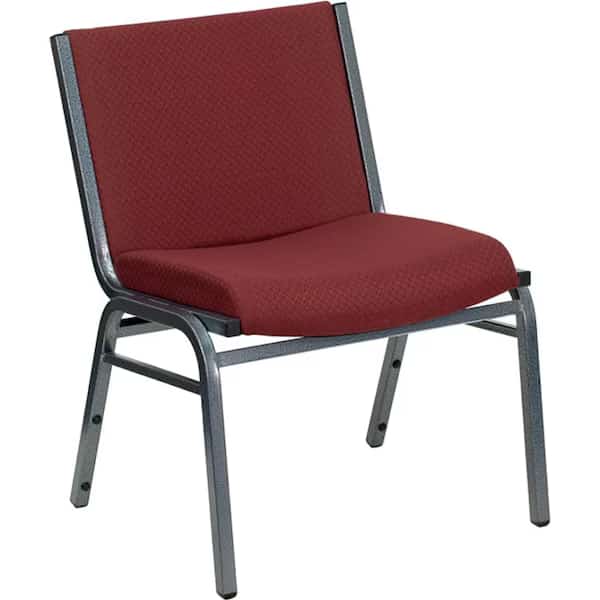 Fabric Stack Chair, Extra Wide, Burgundy