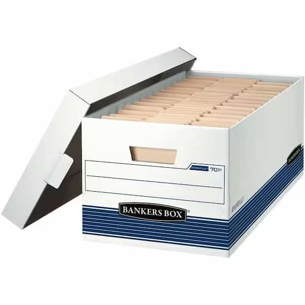 Storage Case, 12" W, 25.4"; 24" D, 10.3" H, Lift-off Closure, White