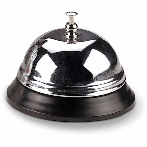 Call Bell, Nickel, 3 3/8 Diameter