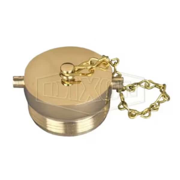 The Right Connection Pin Lug Plug with Chain, 4-1/2 in Nominal, MNST End Style, Cast Brass, Domestic