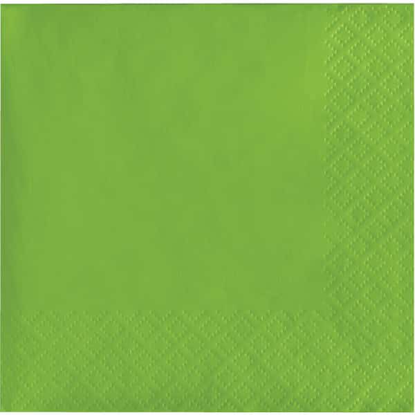 Fresh Lime Green Beverage Napkins, 5"x5", 600PK