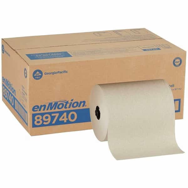enMotion Hardwound Paper Towels, 1 Ply, Continuous Roll Sheets, 550 ft, Brown, 6 PK
