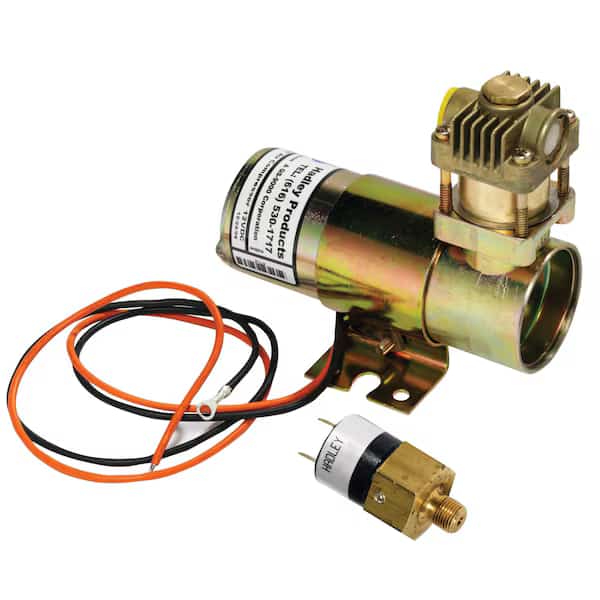 For Use With Air Horn, Direct Drive, 110 To 135 Pounds Per Square Inch, 1/6 Horsepower, 12 Volt DC