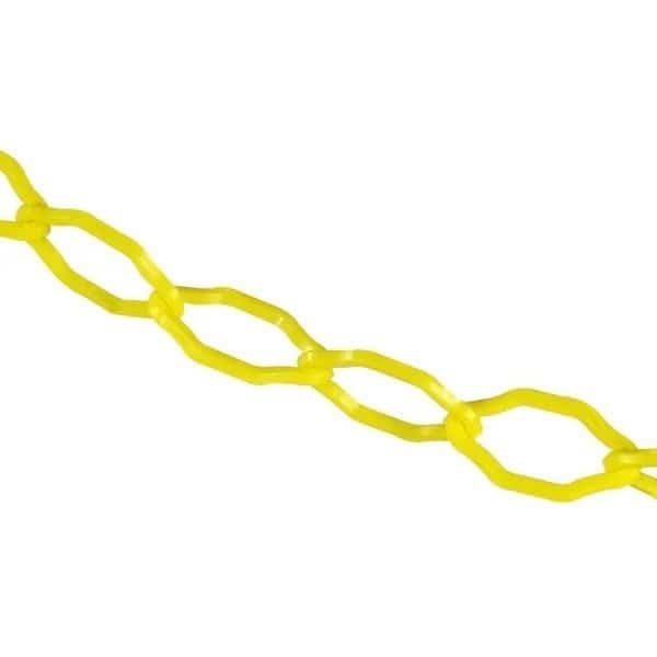 2" x 25' Yellow Gothic Plastic Safety Chain