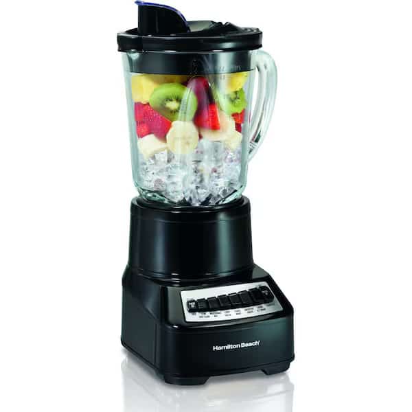 Hamilton Beach Wave Crusher Black Plastic Blender 40 oz 14 speed