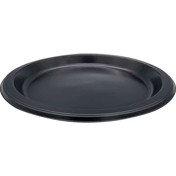 9 Disposable Plastic Plates - Black, 125PK