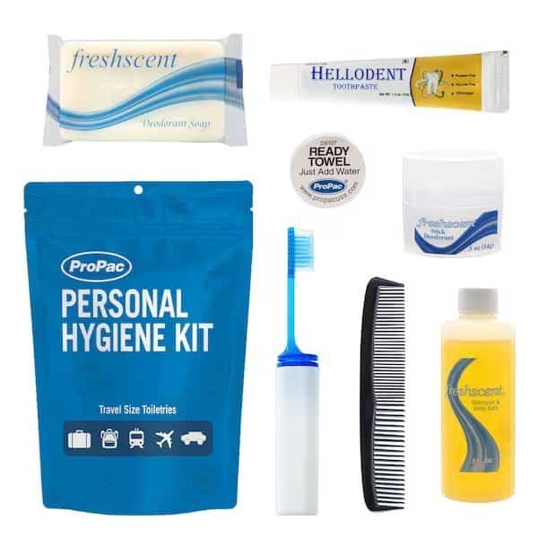 Personal Hygiene Kit, Plastic Bag, PK25