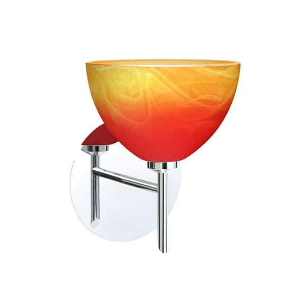 Brella Mini Sconce, Solare, Chrome Finish, 1x40W Halogen