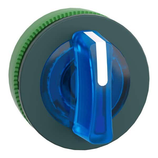 Flush mounted blue illuminated selector, SCHNEIDER ELECTRIC, Mfr# ZB5FK1363