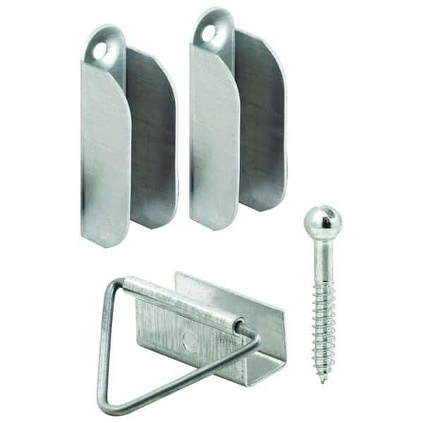 Top Hanger and Bottom Latch, Aluminum, Mill, For 716 in Screen Frame