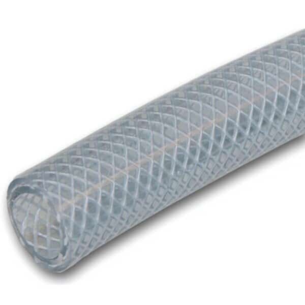UDP T12 Series T12005006/RBVQN Braided Tubing, 50 ft L, Clear