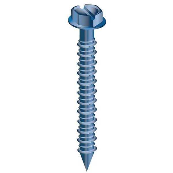 CobraTap Concrete Screw, Flat, Steel Fluorocarbon Coated