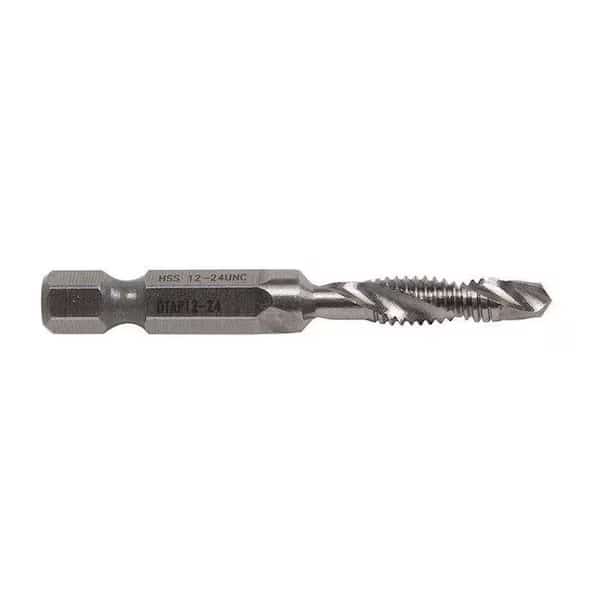 Drill/Tap/Countersink Bit, 12-24x2 1/4 L