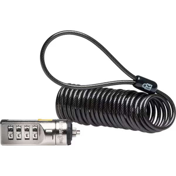 Kensington Portable Combination Laptop Lock with 6 ft. Cable, Gray