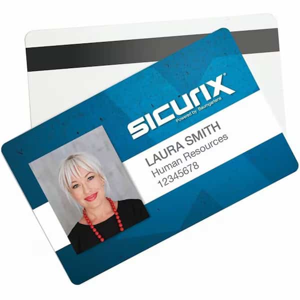 SICURIX, Sicurix Blank Id Card With Magnetic Strip, 2 1/8 X 3 3/8, White, 100PK