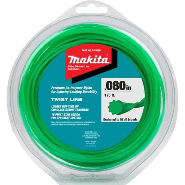 Twisted Trimmer Line, 0.080", Green, 175