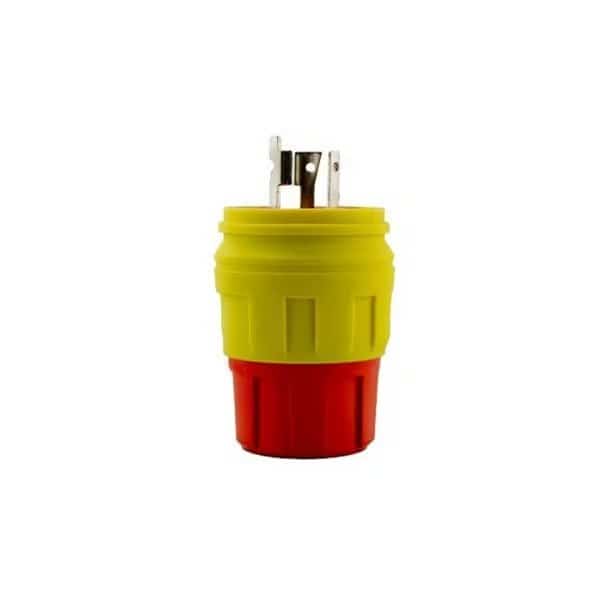 Watertight Locking Plug, L15-20P, 20 A, 250V AC, Three Phase, 3 Pole
