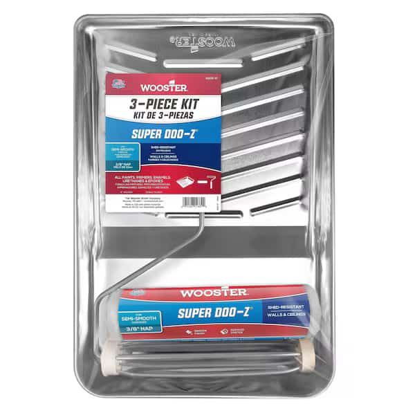 Paint Roller Kit, 9 in. L, 3 Pieces