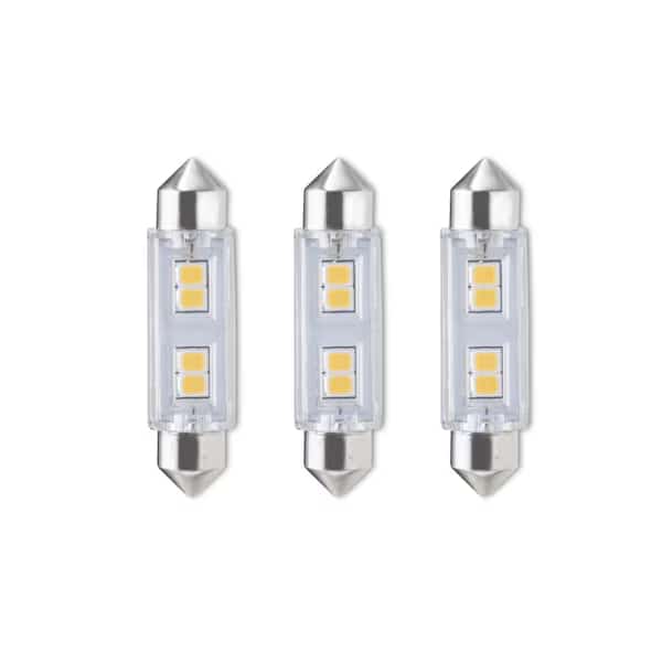 20-Watt Equivalent T3 Non-Dimmable Festoon LED Light Bulb Warm White Light, 3PK