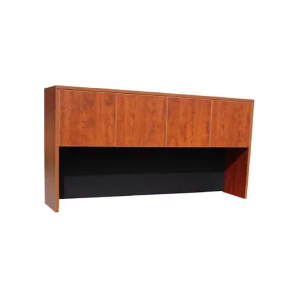 Boss Hutch with 4 Doors - 71in - Cherry, Boss Office Products, Mfr#: N144-C