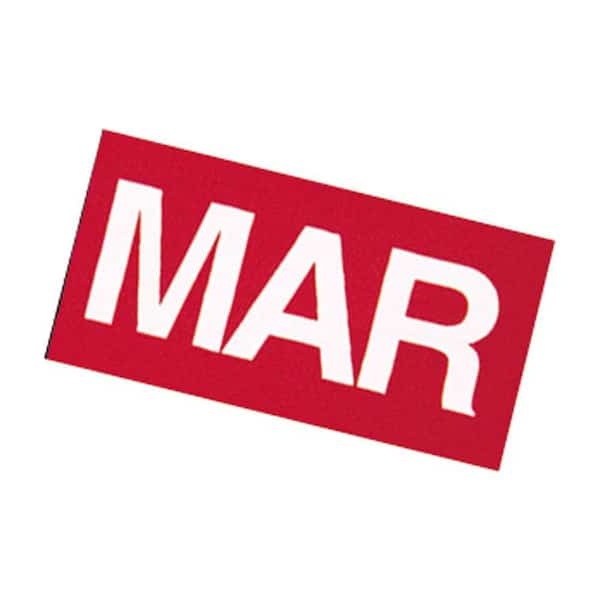 Magnetic White/Red Months of the Year