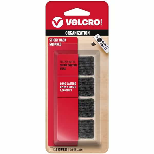 VELCRO Brand Sticky Back Small Nylon Hook and Loop Fastener 7/8 in. L 12 pk
