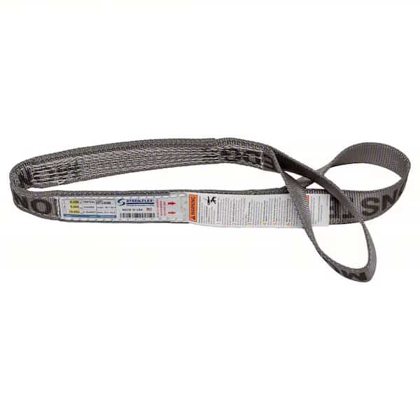 Web Sling, Flat Eye, 4 ft L, 12800 lb Cap., Stren-Flex, Mfr#: EEF-2-902ME