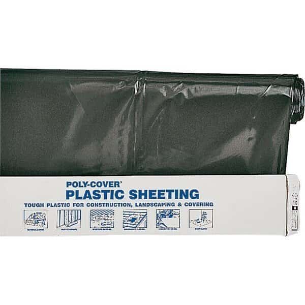 Poly Film, 100 ft L, 28 ft W, Black