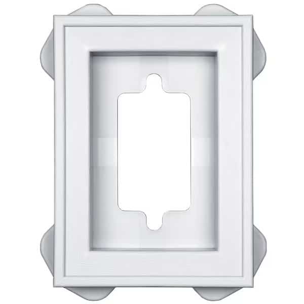 BUILDERS EDGE 130030002001 Mounting Block, 4-1/2 in W, White