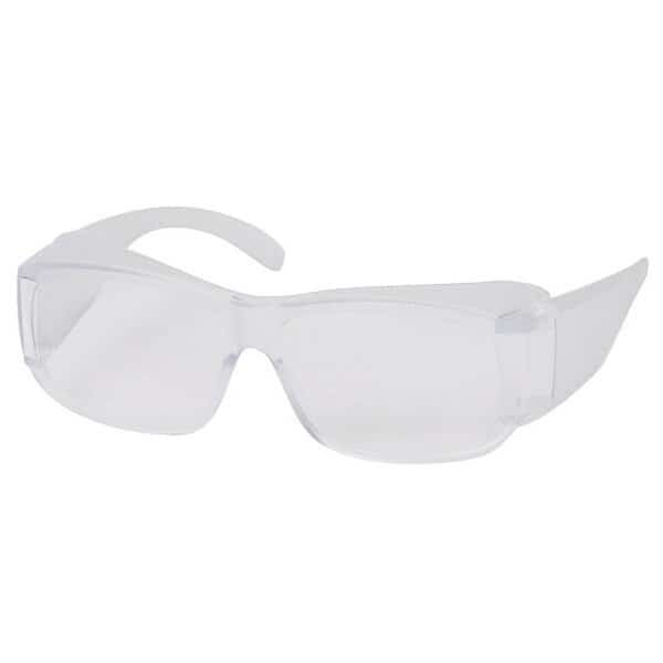 OvertheGlass Safety Glasses, AntiScratch Lens, Polycarbonate Lens, Closely Wrapped Frame