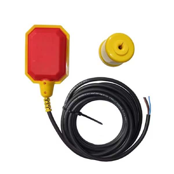 Sump Pump Wire Lead General Purpose Tethered Float Switch, 100 Foot Length, Rated up to 13 Amps