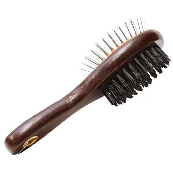 00 Pin and Bristle Brush, 2in1, Wood