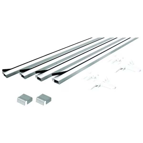 Screen Frame Kit, 3 ft L x 34 in W Dimensions, Aluminum, White, Painted, 10Piece