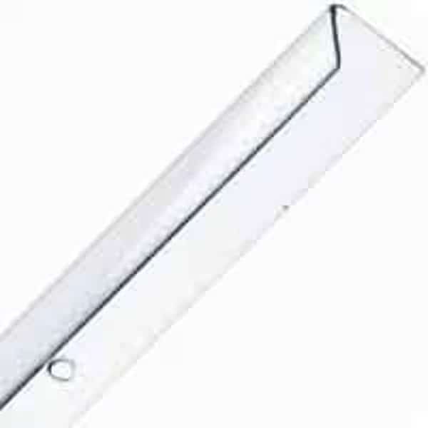 Corner Shield, 48 in L, 34 in W, Vinyl, Clear