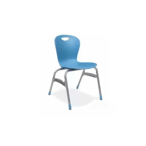 ZUMA Series 18" Classroom Chair, 5th Grade - Adult with Nylon Glides - Cobalt Blue
