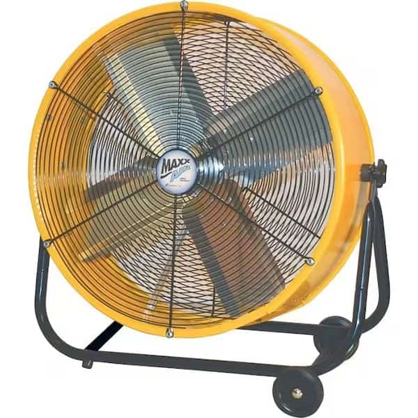 MaxxAir BF24TF Tilt Fan, 1750 to 3200 cfm, 120 V, Yellow