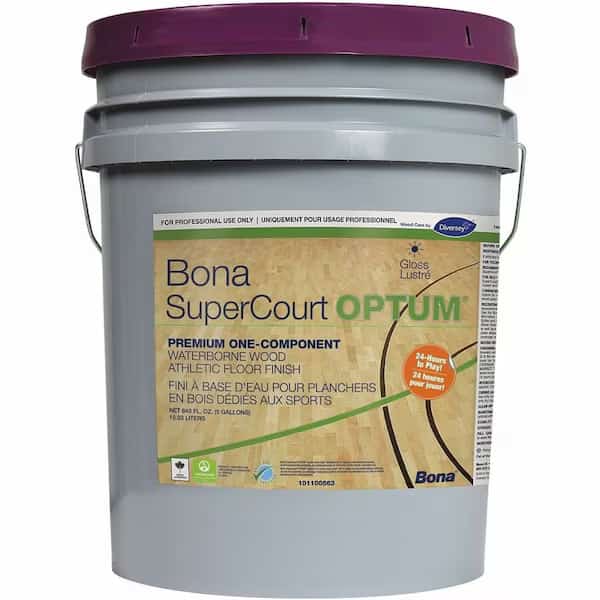 Floor Finish, High Gloss, 5 gal, Bucket, Bona, Mfr#: 101100563