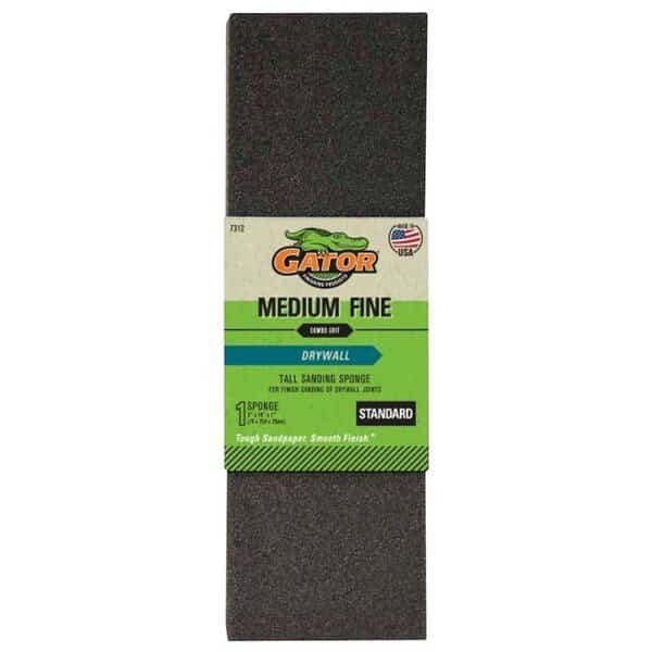 7312 Sanding Sponge, 10 in L, 3 in W, Fine, Medium, Aluminum Oxide Abrasive