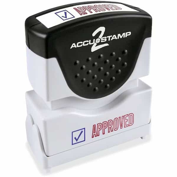 2color APPROVED Message Stamp, RedBlue, Consolidated Stamp, Mfr#: COS035525