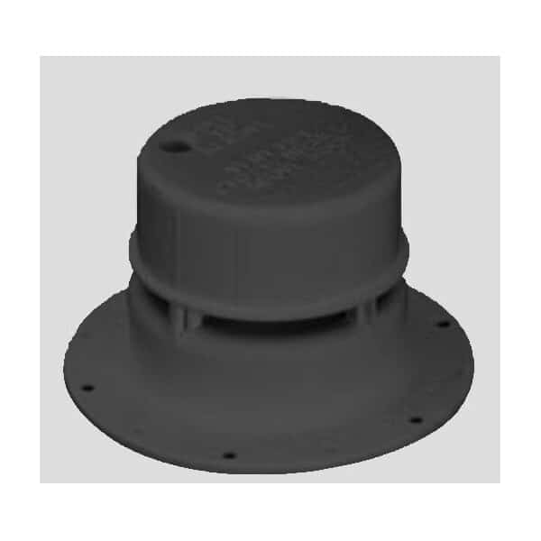 For 1-1/2" Pipe, Black, With Removable Cap